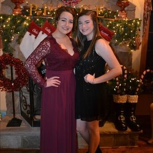 Burgundy formal dress